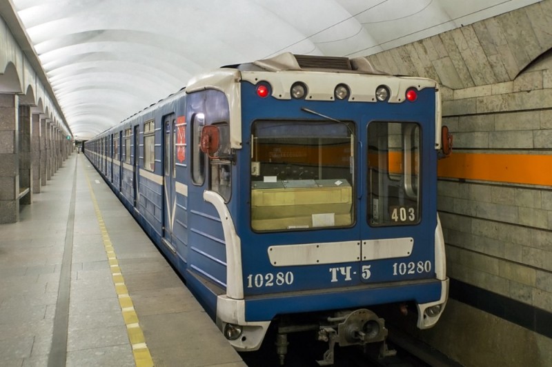 Create meme: subway car 717.5, the subway car , St. Petersburg metro cars