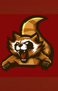 Create meme: fighting raccoon, cat logos, esports logo cat