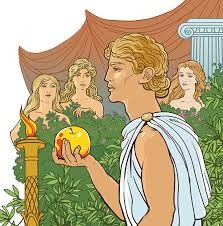 Создать мем: Древняя Греция, греческие богини, яблоко раздора
