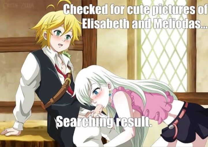 Create meme: anime the seven deadly sins, melitas and Elizabeth, The 7 Deadly Sins of Anime
