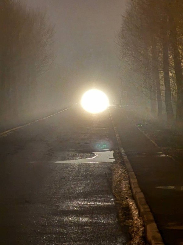 Create meme: foggy evening, misty dawn, road 