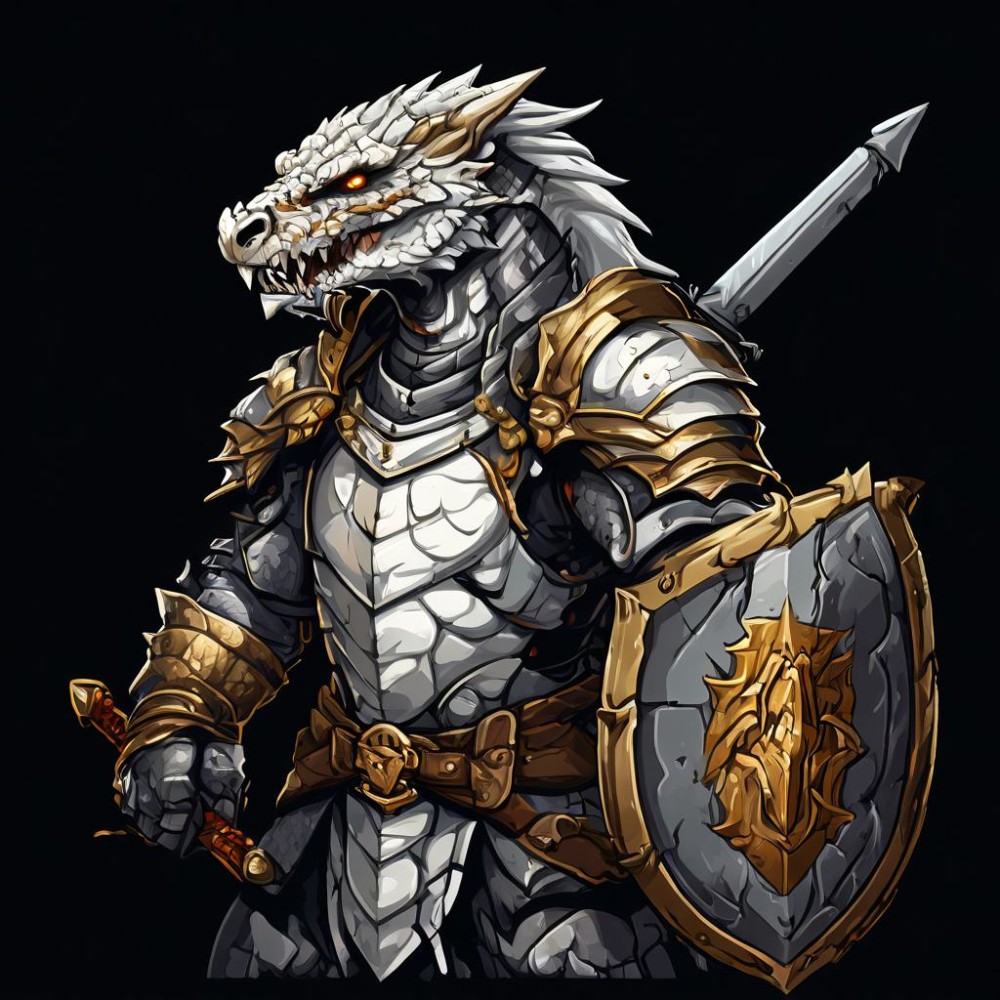 Create meme: knight vs dragon, Dragonborn Paladin DND, fantasy 