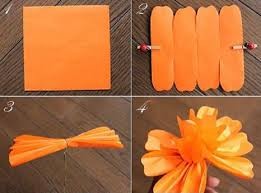 Создать мем: объемные цветы из бумаги, оранжевые объемные цветы из бумаги, цветок из бумаги
