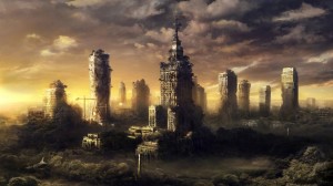 Создать мем: разрушенный город арт, город после апокалипсиса, город постапокалипсис