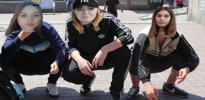 Create meme: Gopnik, girl Gopnik