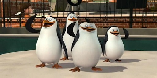 Create meme: the penguins of Madagascar smile and wave, penguins of Madagascar 2014, the penguins of Madagascar 
