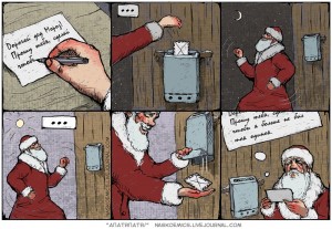 Создать мем: дед мороз письмо, комиксы рождество рисунок, смешные комиксы