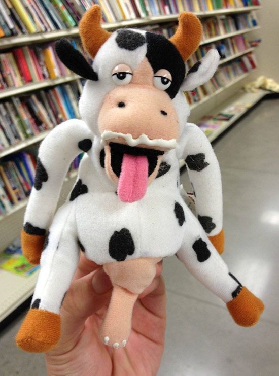 Создать мем: мягкая игрушка корова милая, мягкая игрушка корова с выменем, игрушка корова