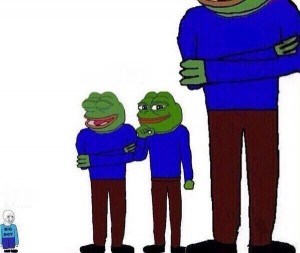 Create meme: meme of Pepe the frog, The Frog Pepe, meme about the growth 179 180