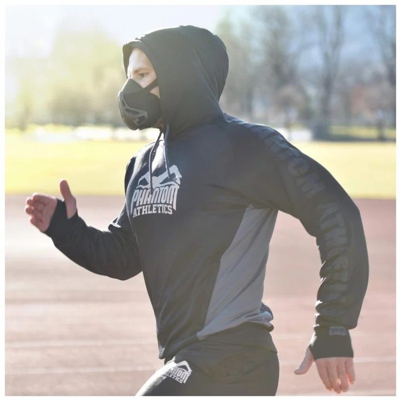 Create meme: Phantom Athletics mask, phantom training mask, the sportsman hoodie