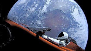 Создать мем: tesla rodster, космос, falcon heavy