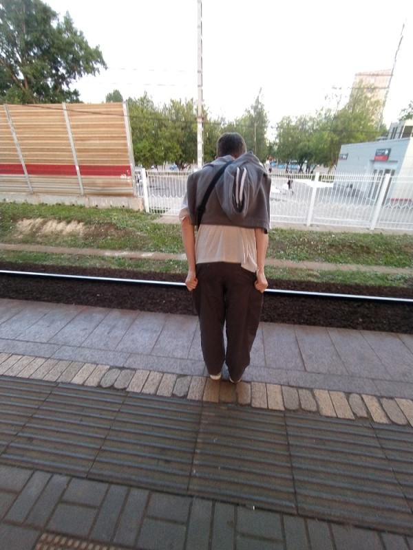 Create meme: people , feet , on the railway