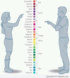 Create meme: man and woman, a man and a woman, The perception of colors