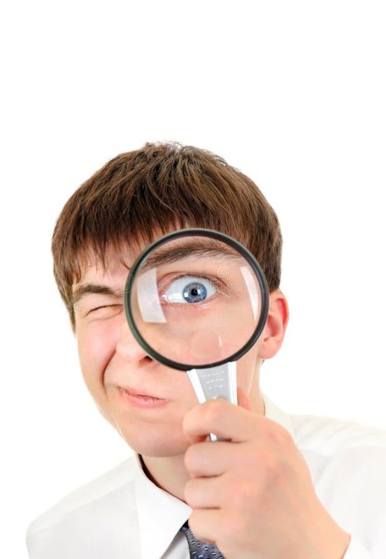Create meme: teen with a magnifying glass, a man with a magnifying glass, the man with the magnifying glass