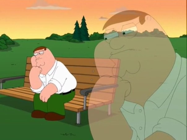 Create meme: Peter Griffin thought, meme family guy , pensive Peter Griffin