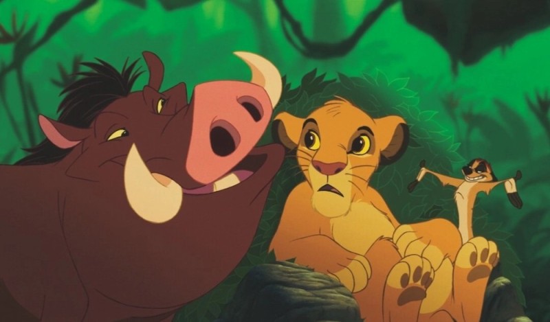 Create meme: cartoon the lion king, hakuna matata Timon and Pumbaa, Pumbaa the lion king