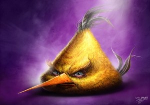Создать мем: желтая птица, энгри бердз в реальной жизни, realistic angry birds