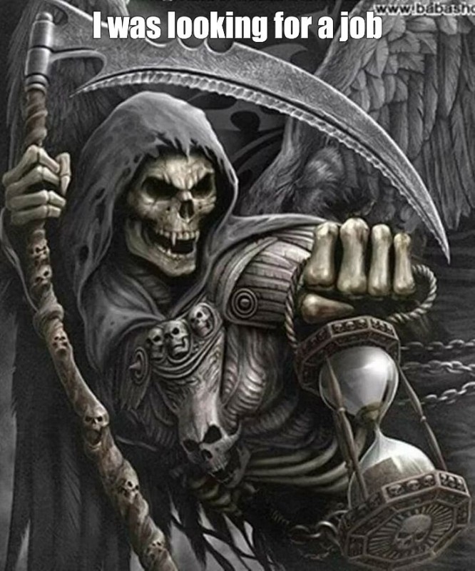 Create meme: the grim Reaper , skull of death, death of fantasy