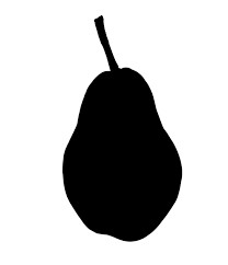 Create meme: pear with a shadow, A big pear, black pear