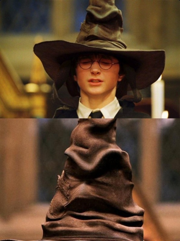 Create meme: memes Harry Potter , Harry Potter sorting hat, The distributing hat from Harry Potter
