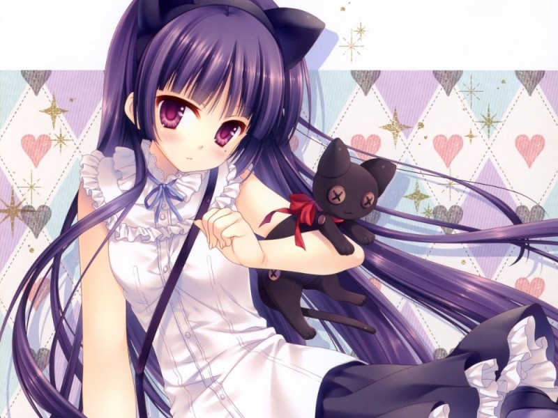 Create meme: anime nyashki, anime cat girls, kuroneko anime