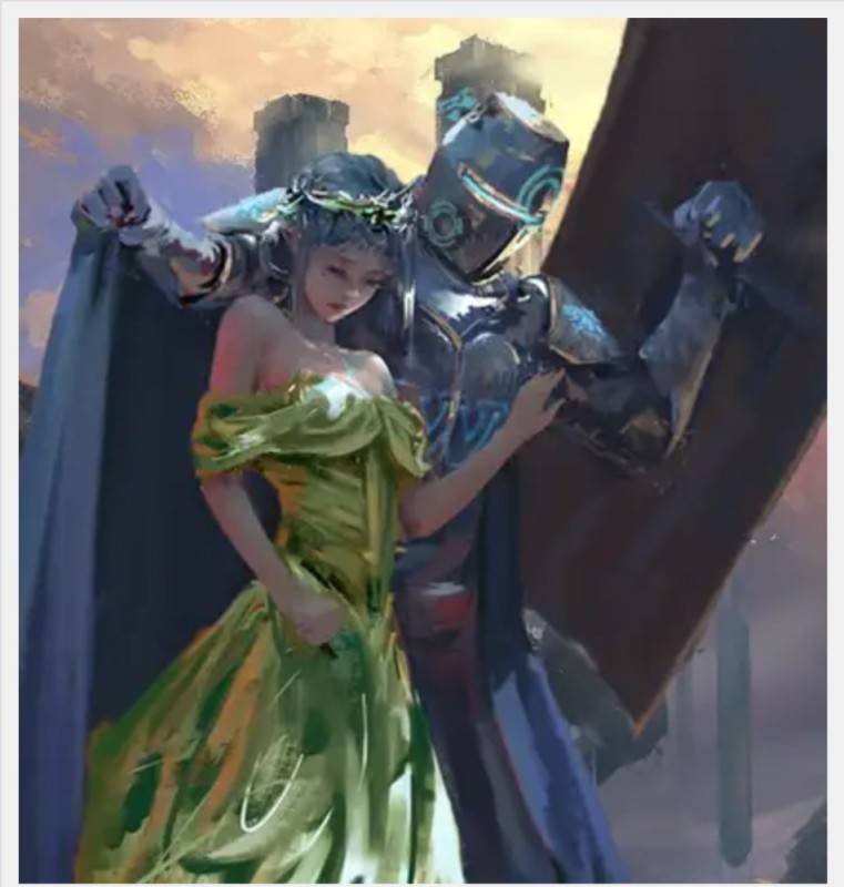 Create meme: wlop knight, knight and princess wlop, by wlop knight