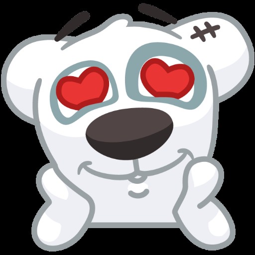 Create meme: spotty the dog, love stickers, stickers 