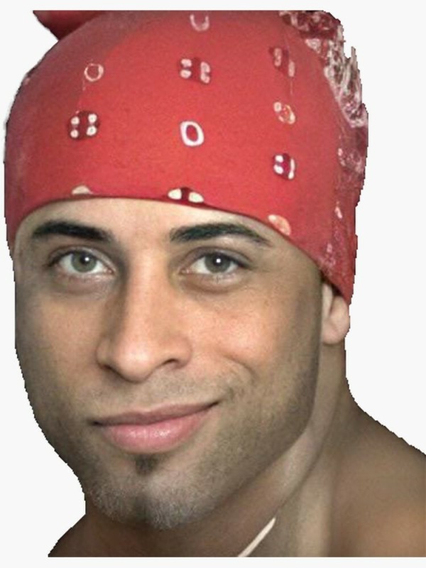 Create meme: Ricardo Milos, red bandana, Ricardo Milos face