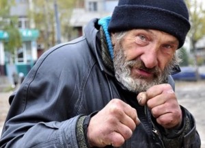 Create meme: grandpa homeless, homeless shreds, homeless