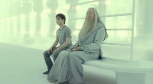 Create meme: kingscross Potter Dumbledore, Dumbledore at the train station, Harry Dumbledore