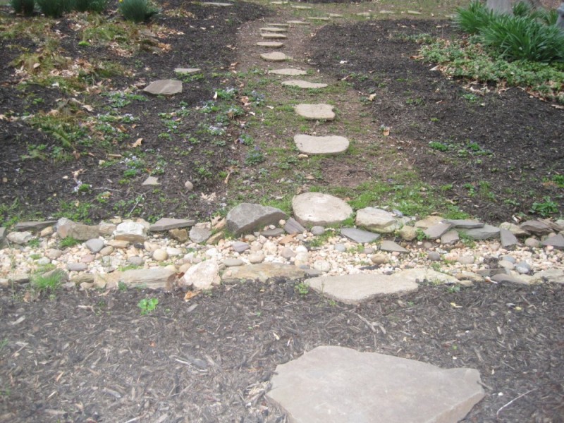 Create meme: stone paths, garden paths made of pebbles, flagstone paths