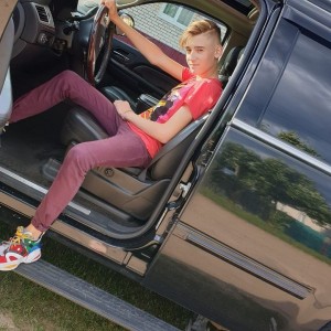 Create meme: girl car, feet in car