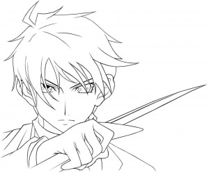 Create meme: pencil drawings of anime kirito, sword art online coloring, coloring pages of anime boys