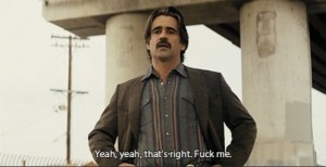 Create meme: true detective, meme Colin Farrell