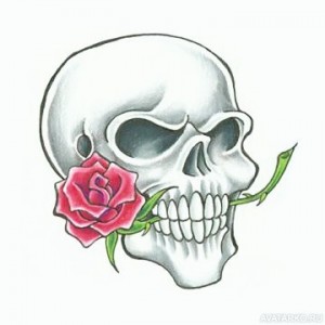 Create meme: skull with roses, sketches skull tattoo, tattoo sketches of skulls with roses