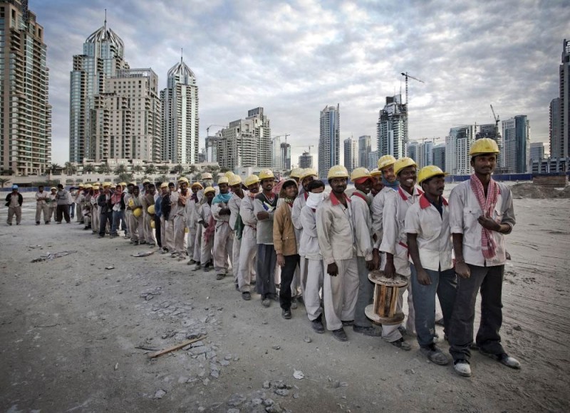 Create meme: Indians at the construction site, arab emirates, The reverse side of Dubai
