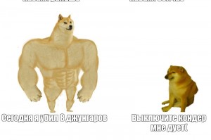 Создать мем: собака с мускулами мем, накаченная собака из мема, doge meme качок