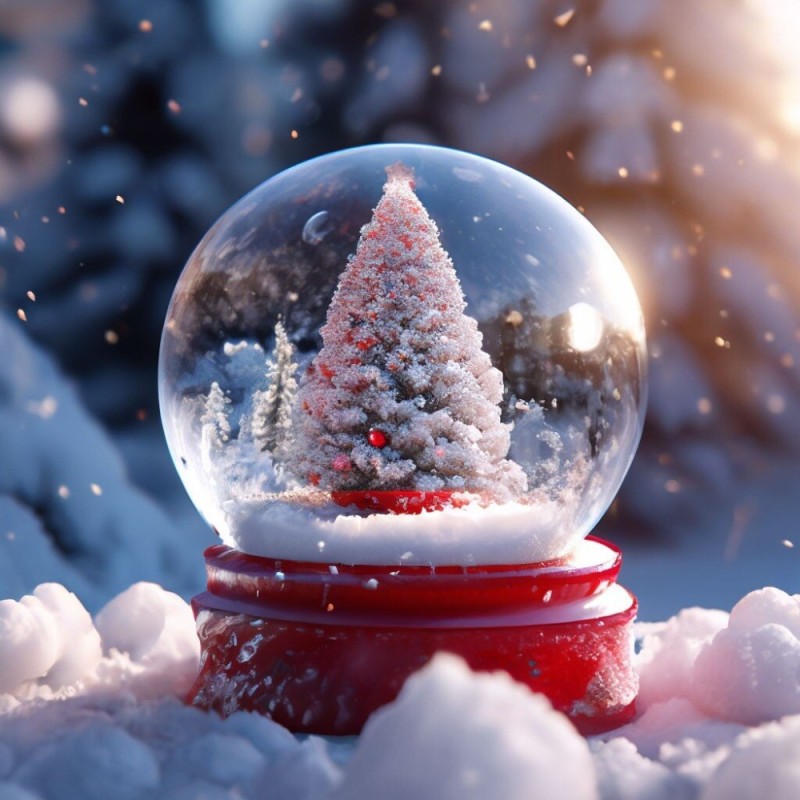 Create meme: snow globe, new year's snow globe, snow ball