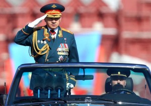 Create meme: Shoigu at the parade, Sergei Shoigu