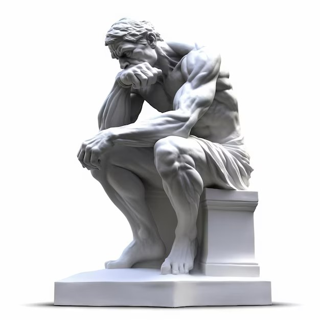 Create meme: thinker , the statue of the thinker by Rodin, the thinker statue