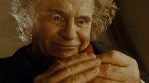 Create meme: bilbo begents v starosti, Bilbo Baggins GIF, Ian hill Bilbo