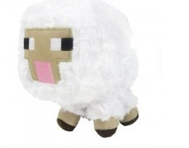 Create meme: plush toys from minecraft, sheep plush out of maincraft, minecraft sheep toy