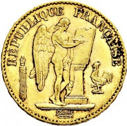 Create meme: coin, 20 francs 1874 france, gold coins