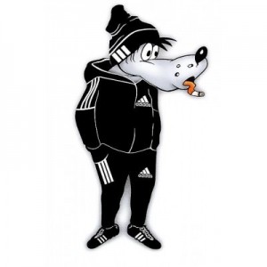 Create meme: wolf from nu pogodi pictures in Adidas, Oh wait Adidas pictures, wolf in suit Adidas
