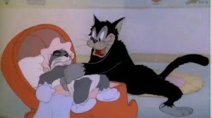 Создать мем: том и джерри baby puss, кот бутч из мультфильма том и джерри, tom and jerry baby puss