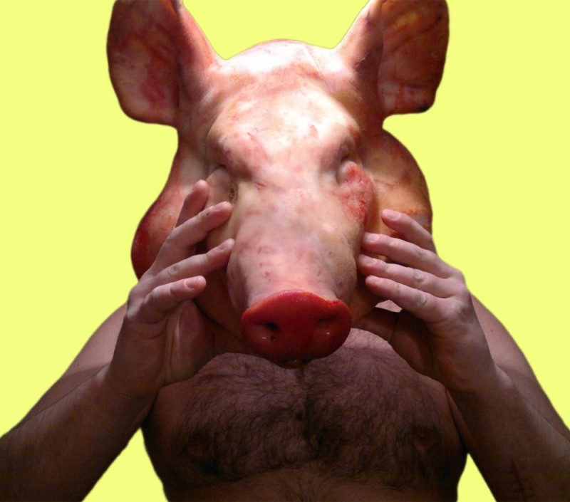 Создать мем: маска свиньи, люди свиньи, свинья