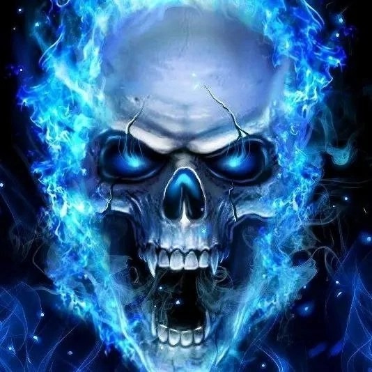 Create meme: skull on fire , flaming skull, cool skulls