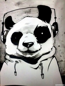Создать мем: панда панда, панда рисунок, панды
