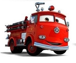 Create meme: fire truck cars, a fire truck from the movie, fire truck from cars