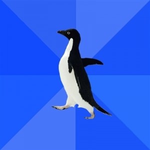 Создать мем: мем пингвин социофоб, awkward, пингвин социофоб